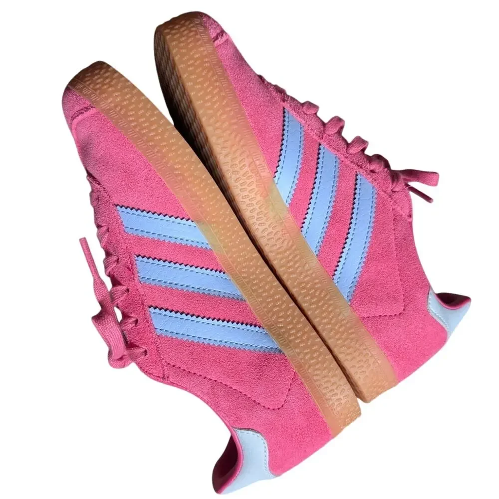 Shock Pink Blue Spark Adidas Gazelles JR5944 Size Youth 2